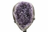 Amethyst Geode Section With Metal Stand - Uruguay #246088-2